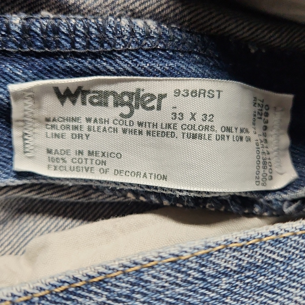 Wrangler Blue Denim Jeans 33x32 - Picture 2 of 4